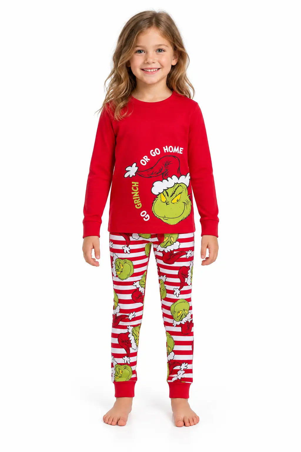 „Merry Grinch“-Partner-Weihnachtspyjamas für die Familie – Hundepyjamas inklusive