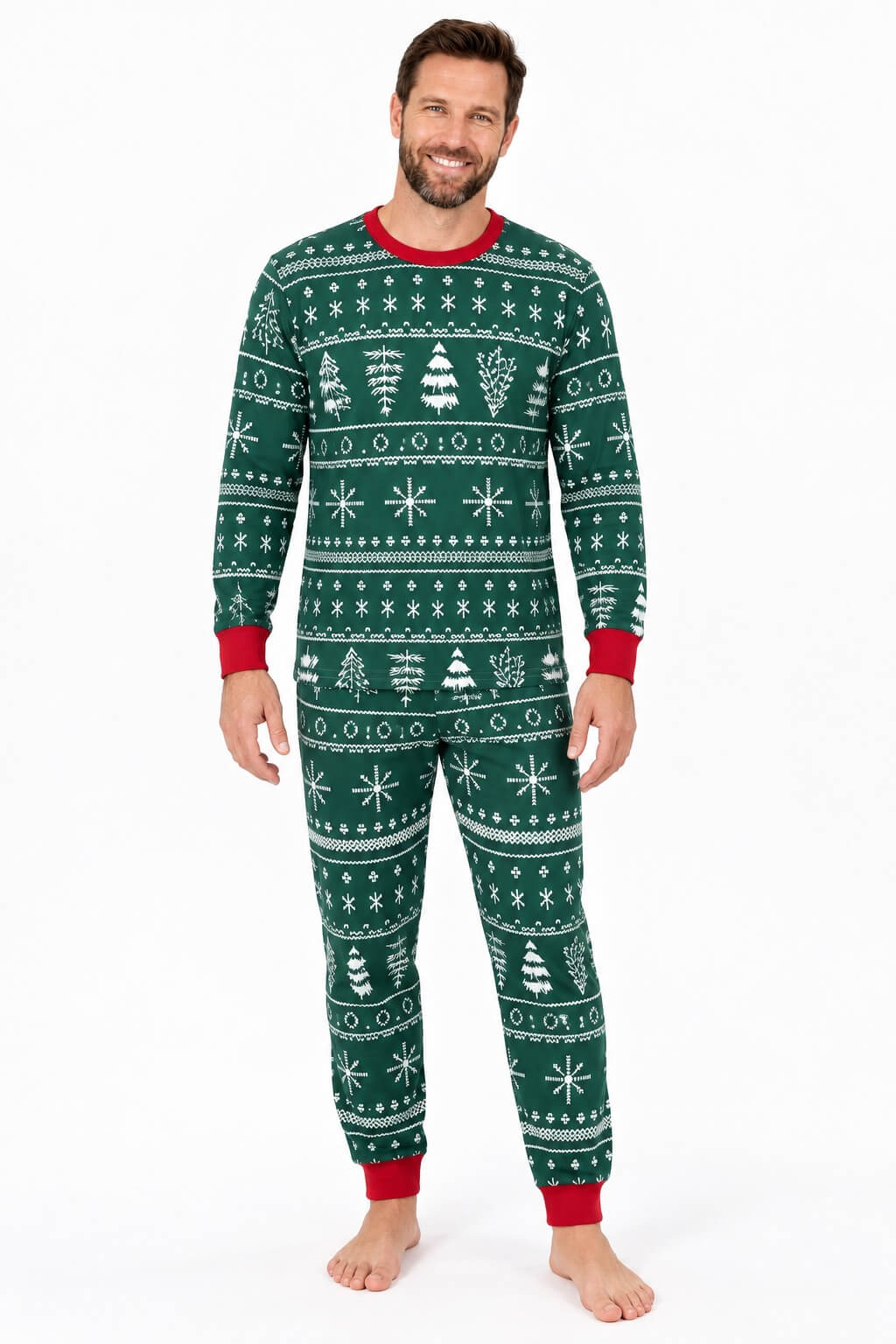 Pyjama de Noël assorti pour toute la famille, collection Evergreen - Vêtements pour chien disponibles