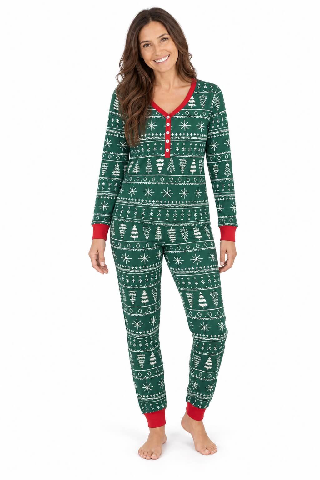 Pyjama de Noël assorti pour toute la famille, collection Evergreen - Vêtements pour chien disponibles