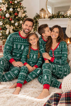 Pyjama de Noël assorti pour toute la famille, vert forêt - Vêtements pour chien disponibles