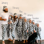 Gray White Christmas Tree Kids Pajamas – Soft Matching Holiday Sleepwear for Boys and Girls