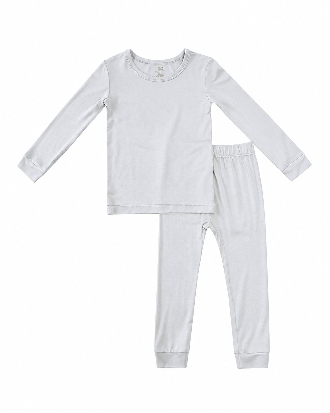 Light Gray long-sleeve two-piece pajama set shown in the supplier product photo