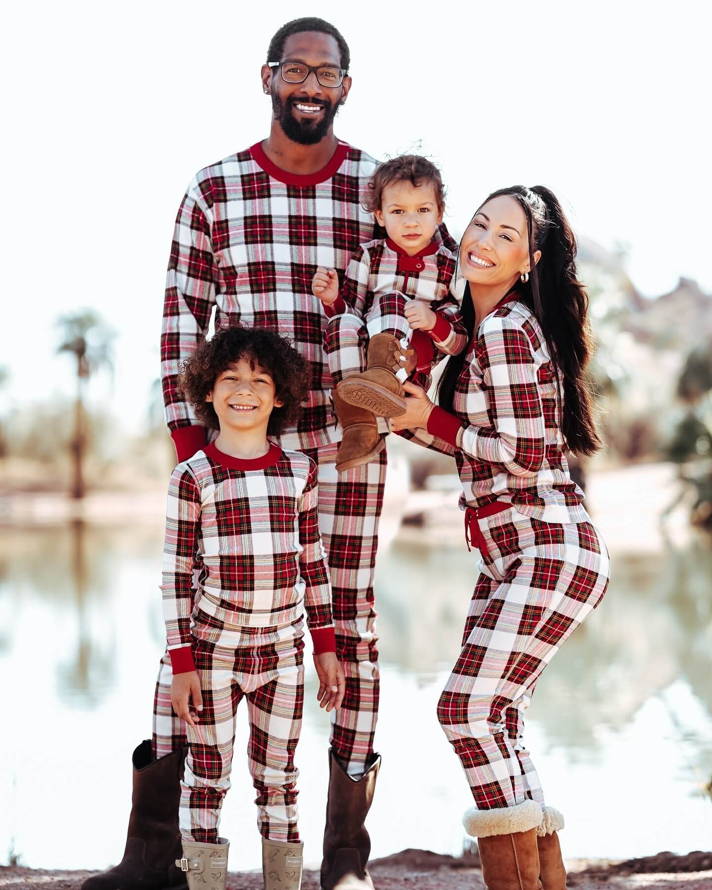 Holiday Plaid Family Matching Christmas Pajamas - Dog Clothes Available