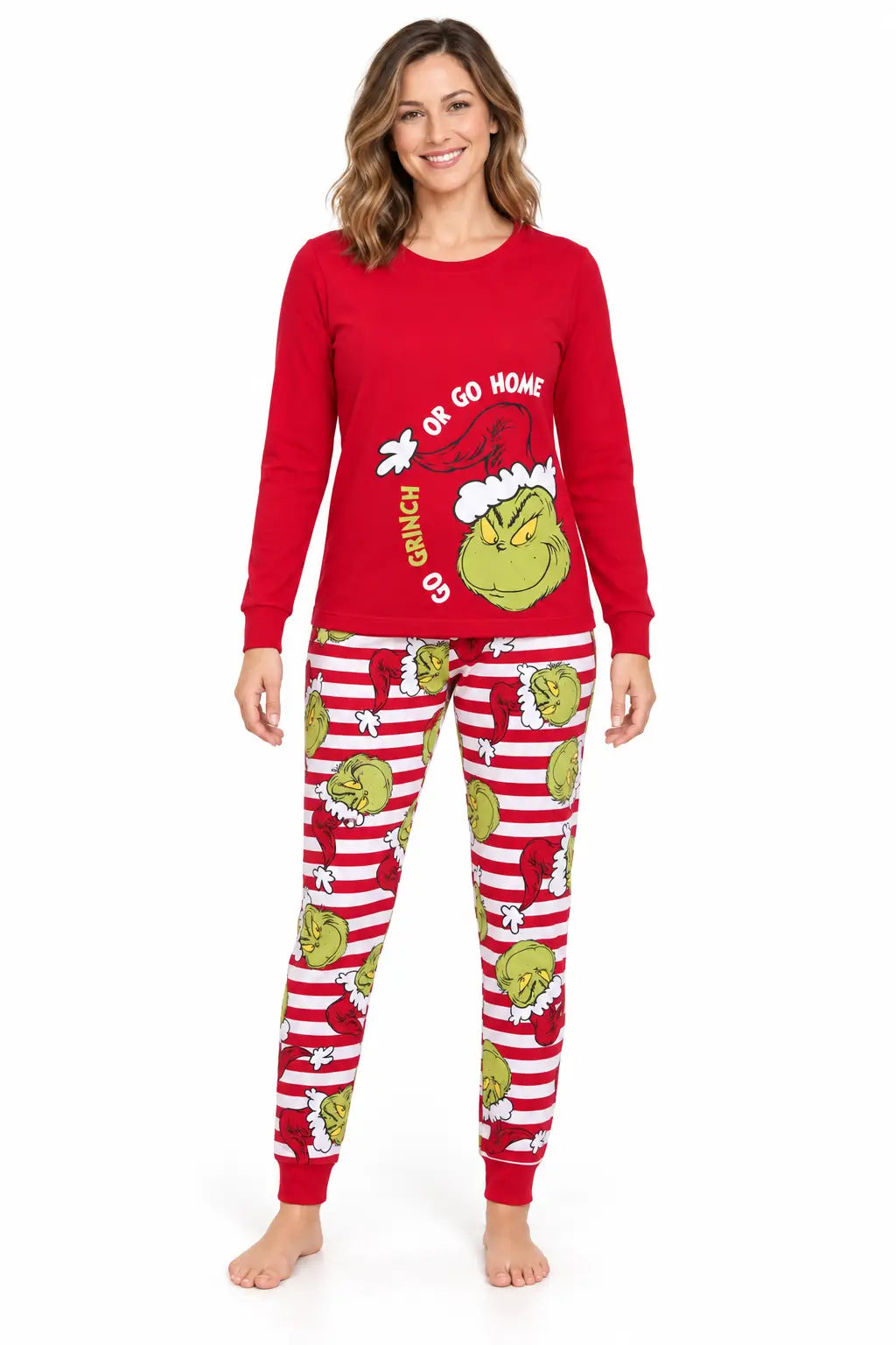 „Merry Grinch“-Partner-Weihnachtspyjamas für die Familie – Hundepyjamas inklusive