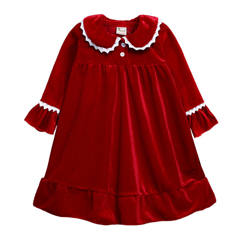 Red Velvet Christmas Pajamas Fabric Detail – Soft Luxurious Velvet Material Close-Up