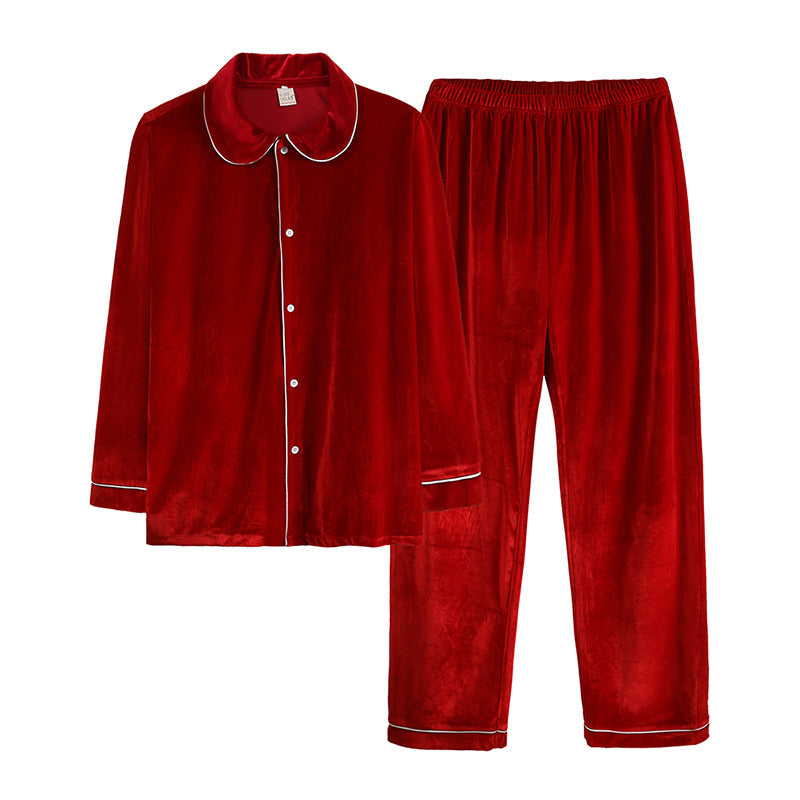 Red Velvet Dog Christmas Pajamas – Matching Pet Holiday Outfit to Match the Family