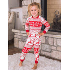Reindeer Snowflake Christmas Pajamas Family Photo – Cozy Holiday Sleepwear for the Whole Family