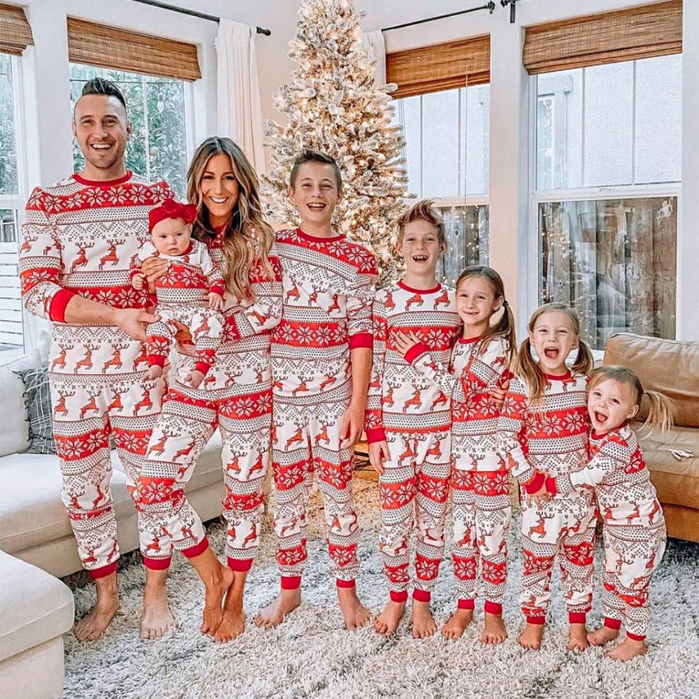 Reindeer Snowflake Christmas Pajamas Size Chart – Adults Kids Baby and Dog Sizes Available