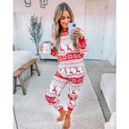 Reindeer Snowflake Christmas Pajamas Women – Adults Matching Holiday Sleepwear